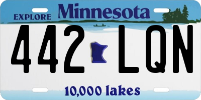 MN license plate 442LQN