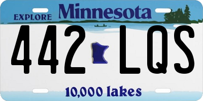 MN license plate 442LQS