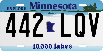 MN license plate 442LQV