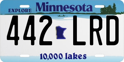 MN license plate 442LRD