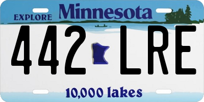 MN license plate 442LRE