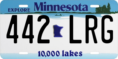 MN license plate 442LRG