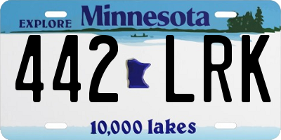 MN license plate 442LRK
