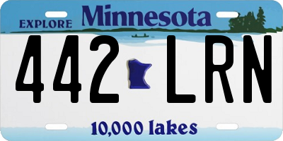 MN license plate 442LRN