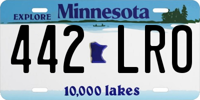 MN license plate 442LRO
