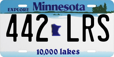 MN license plate 442LRS