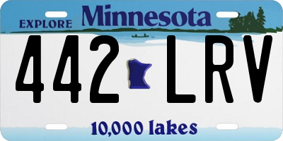 MN license plate 442LRV