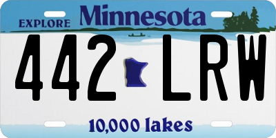 MN license plate 442LRW