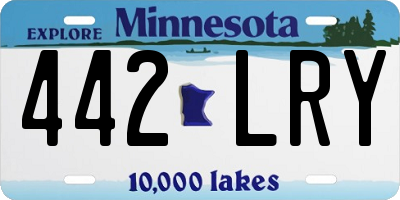 MN license plate 442LRY