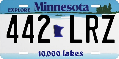 MN license plate 442LRZ