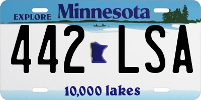 MN license plate 442LSA