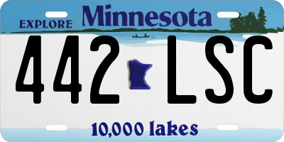 MN license plate 442LSC