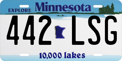 MN license plate 442LSG