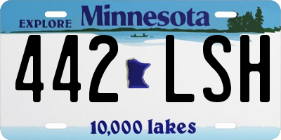 MN license plate 442LSH