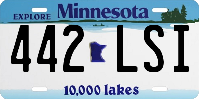 MN license plate 442LSI