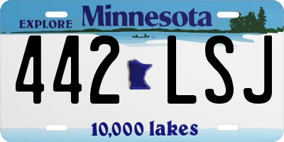 MN license plate 442LSJ