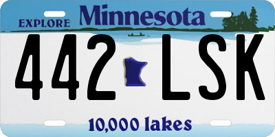 MN license plate 442LSK