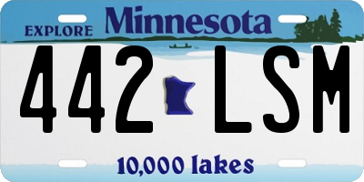 MN license plate 442LSM