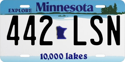 MN license plate 442LSN