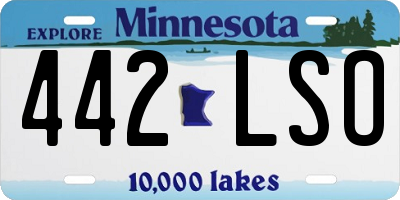 MN license plate 442LSO