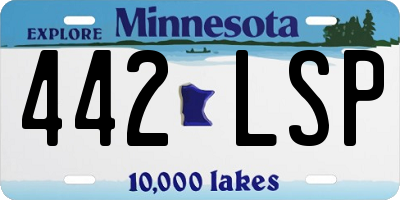 MN license plate 442LSP
