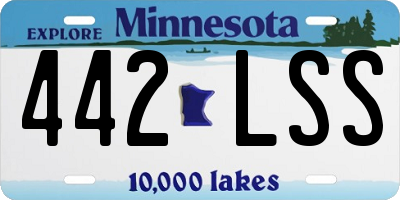 MN license plate 442LSS