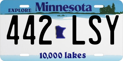 MN license plate 442LSY