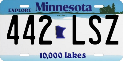 MN license plate 442LSZ
