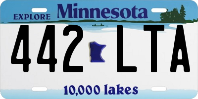 MN license plate 442LTA