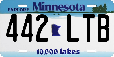 MN license plate 442LTB