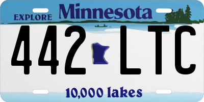 MN license plate 442LTC