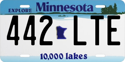 MN license plate 442LTE