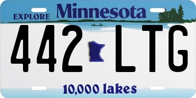 MN license plate 442LTG
