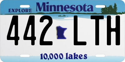 MN license plate 442LTH