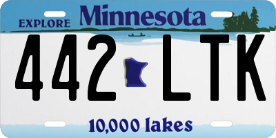 MN license plate 442LTK