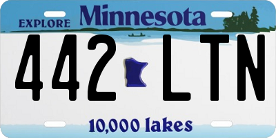 MN license plate 442LTN