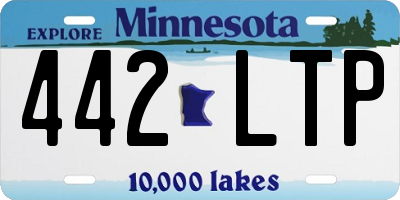 MN license plate 442LTP