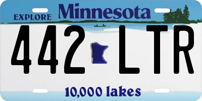 MN license plate 442LTR