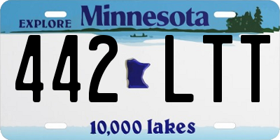 MN license plate 442LTT