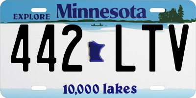 MN license plate 442LTV