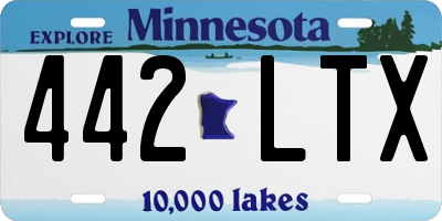 MN license plate 442LTX