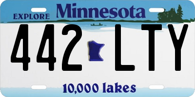 MN license plate 442LTY