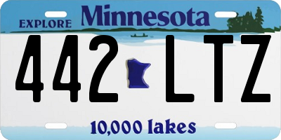 MN license plate 442LTZ