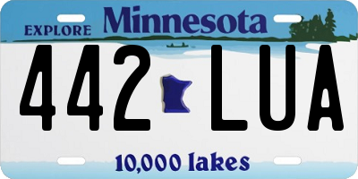 MN license plate 442LUA