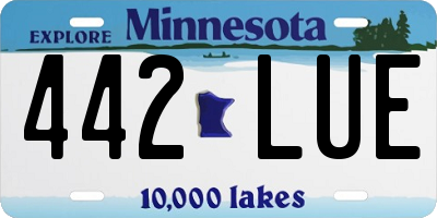 MN license plate 442LUE