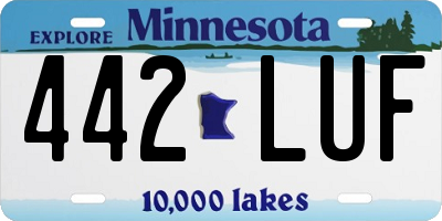 MN license plate 442LUF