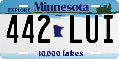 MN license plate 442LUI