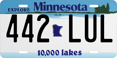 MN license plate 442LUL
