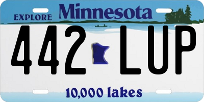 MN license plate 442LUP