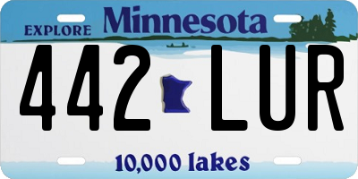 MN license plate 442LUR
